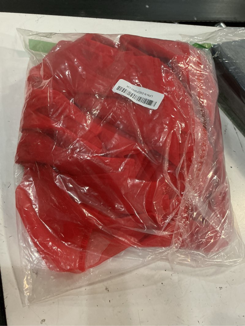 Condition photo showing Good Condition for 10x10ft red tulle backdrop curtain for parites, sheer backdrop curtains for wedding baby shower birthday party photo shoot decorations red 10ft x 10ft(2 panels 5*10ft)