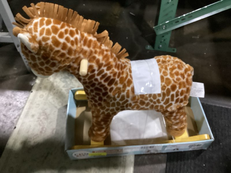 Condition photo showing New/Like New for little nest toddler giraffe plush rocker chair