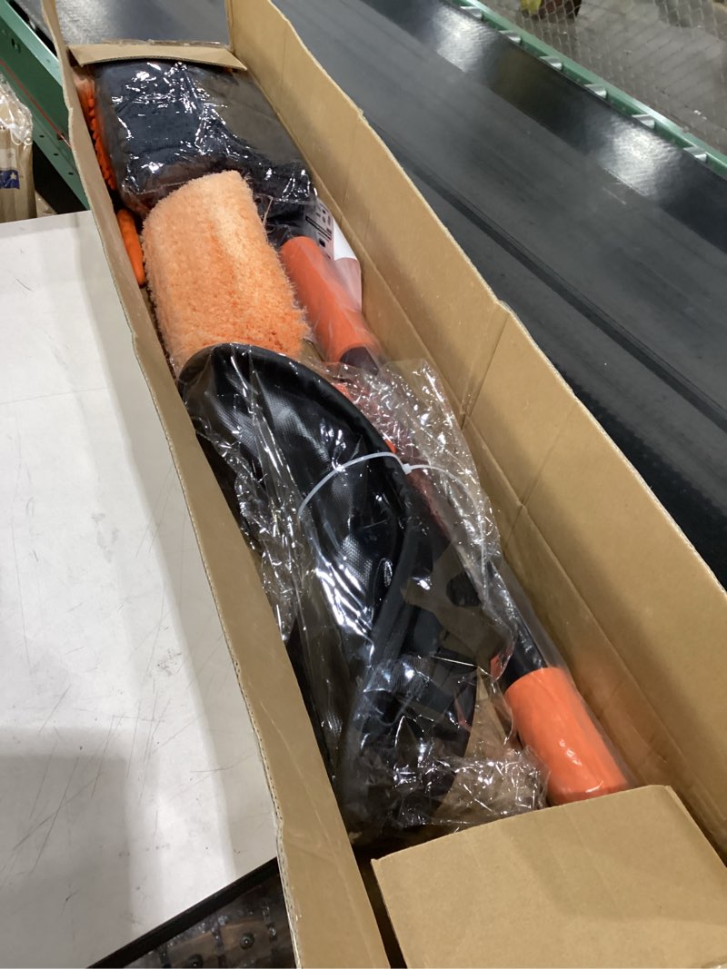 Condition photo showing Good Condition for laanpole 16ft car wash brush with long handle, car cleaning kit with soft bristle wash brush, microfiber cleaning mop, window squeegee, mitt, wheel brush, bucket, drying towel for rv, truck, boat