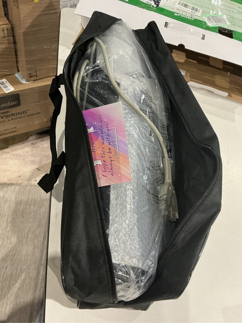 Condition photo showing As Is for utk far infrared heating pad for back, 5x pain relief for waist, abdomen, thigh, hip, hot to 159?, fsa-hsa eligible, natural jade & tourmaline, auto shut off, 21" x 31'' large size, gift for women men