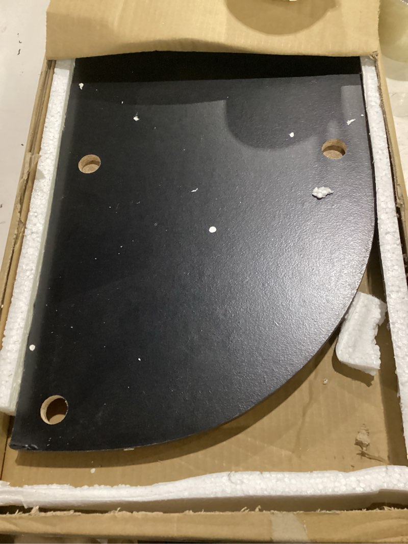 Condition photo showing Good Condition for (only one box+missing accessories)furinno turn-s-tube wide tv entertainment center, black/grey