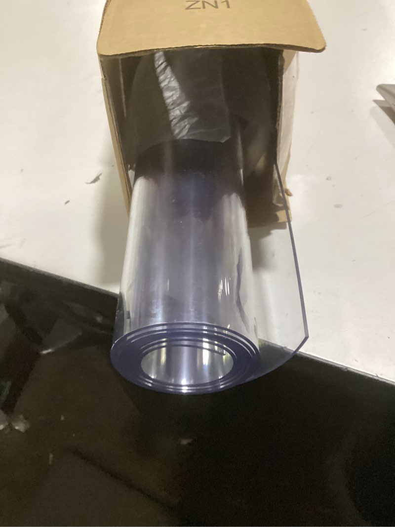 Condition photo showing As Is for ETECHMART 38 x 60 Inch Clear PVC Table Cover Protector, 2mm Thick Custom Plastic Desk Pad, Waterproof Vinyl Table Top Protector Mat for Coffee Table, Dining Table, Writing Desk 38 x 60 Inches 2.0mm Clear