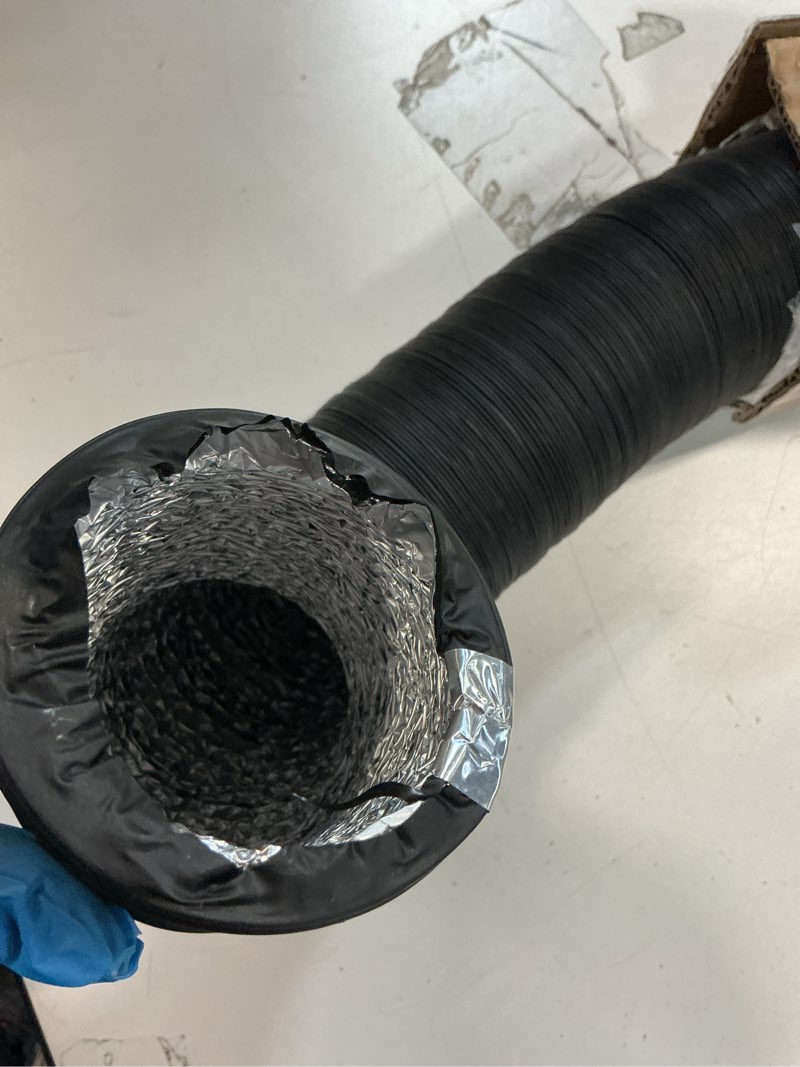 Condition photo showing Good Condition for Zonon Dryer Vent Hose 4 Inch X 8 Feet Flexible Aluminum Foil Ducting Non Insulated with Stainless Steel Clamps and Aluminum Tape for Pipe, HVAC Heating Cooling Ventilation and Exhaust(Black) Black 4 Inch X 8 Feet
