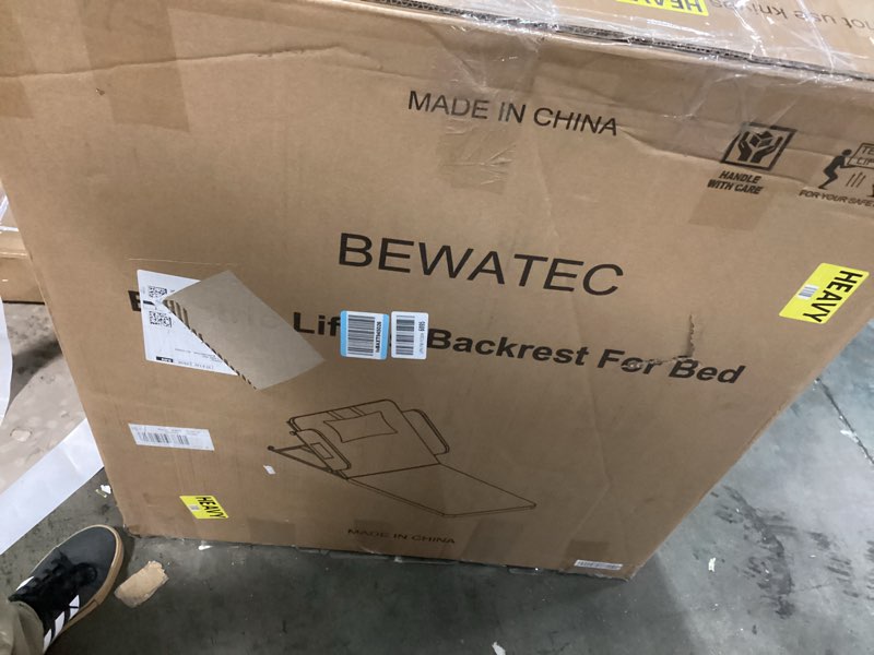 Condition photo showing New/Like New for lifting bed backrest - electric adjustable power bed wedge mattress with pillow cover for elderly, patient, pregnant women to sitting and sleeping positioning assistance, steel frame