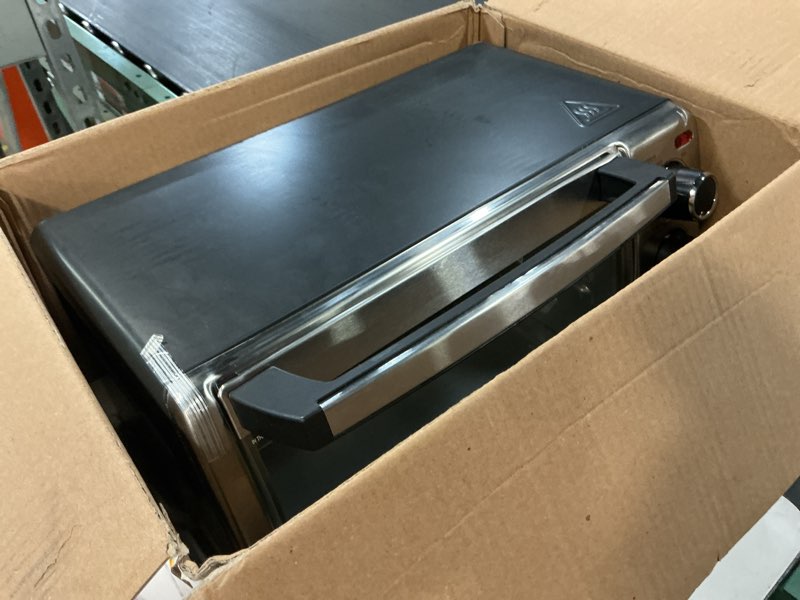 Condition photo showing As Is for black+decker to1313sbd toaster oven, 15.47 inch, silver