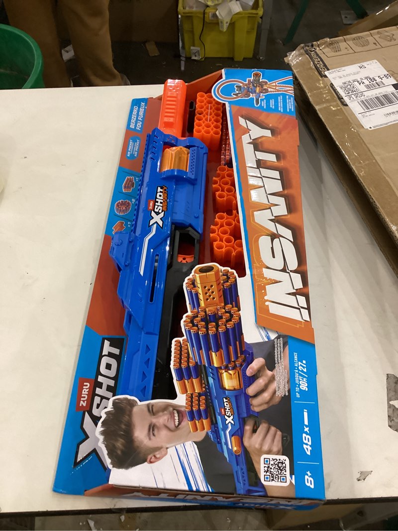 Condition photo showing New/Like New for XSHOT Insanity Bezerko by ZURU - 48 Dart Outdoor Toy with Air Pocket Technology and Storage for Boys, Girls, Teens and Adults Berzerko