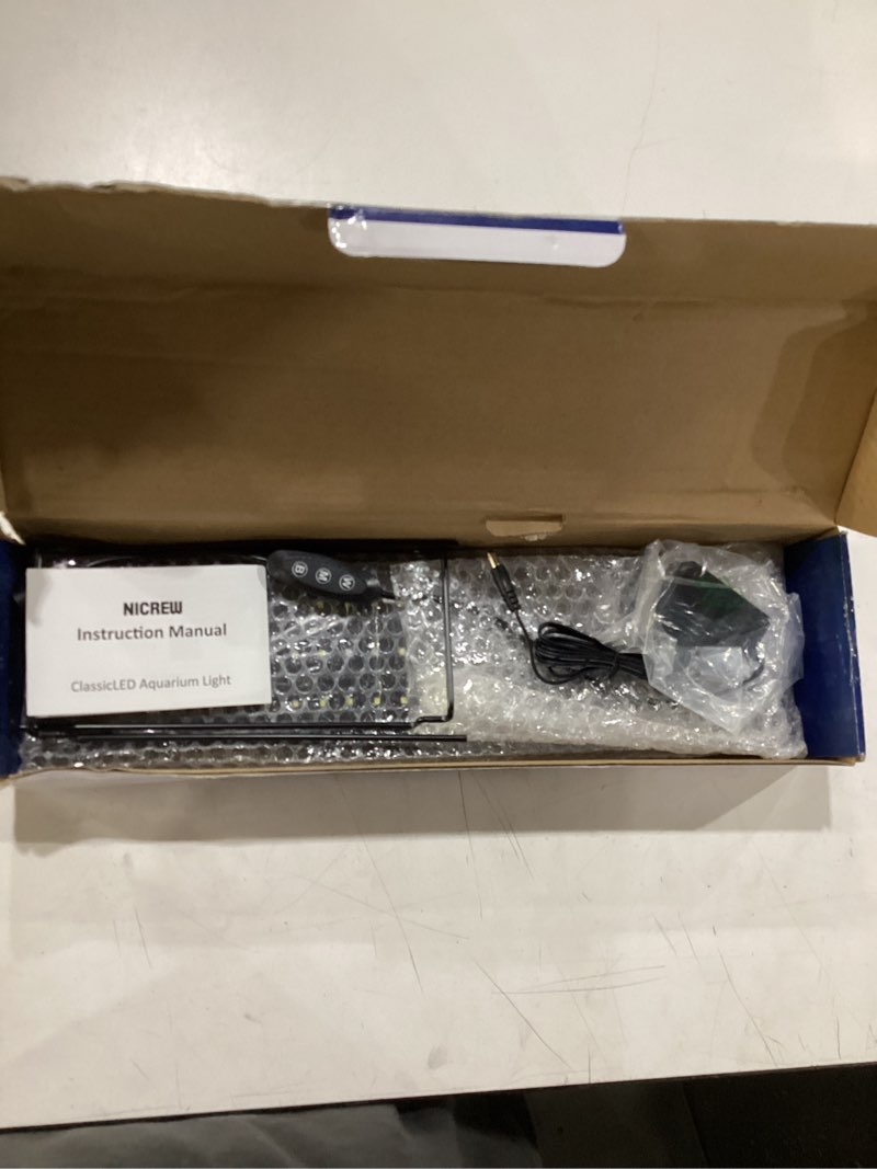 Condition photo showing Good Condition for nicrew classicled aquarium light, fish tank light with extendable brackets, white and blue leds, size 36 to 48 inches, 25 watts 36 - 48 in