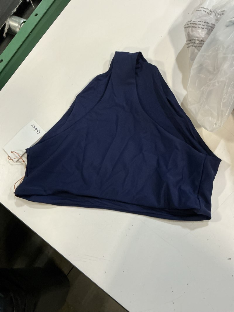 Condition photo showing Good Condition for ( only bikini) quince italian high-rise bikini bottom, xl, deep navy