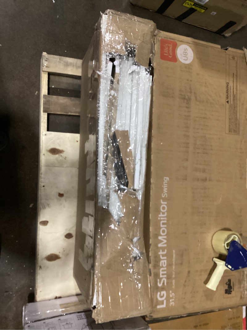 Condition photo showing As Is for Sauder Folding SewingTable & Craft Cart Storage Cabinet, in Soft White