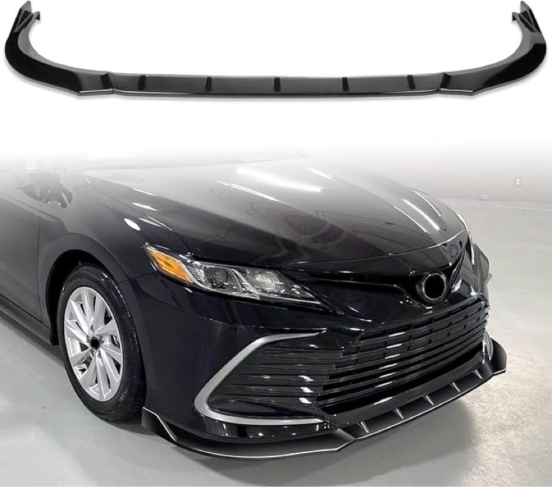 Fanower Front Bumper Lip Compatible with 2021 2022 2023 2024 for Toyota Camry Sedan Hybrid LE/Hybrid