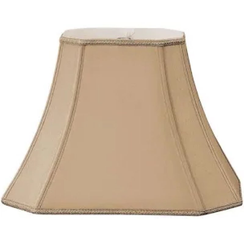 Royal Designs Rectangle Cut Corners Designer Bell Lampshade, Spide