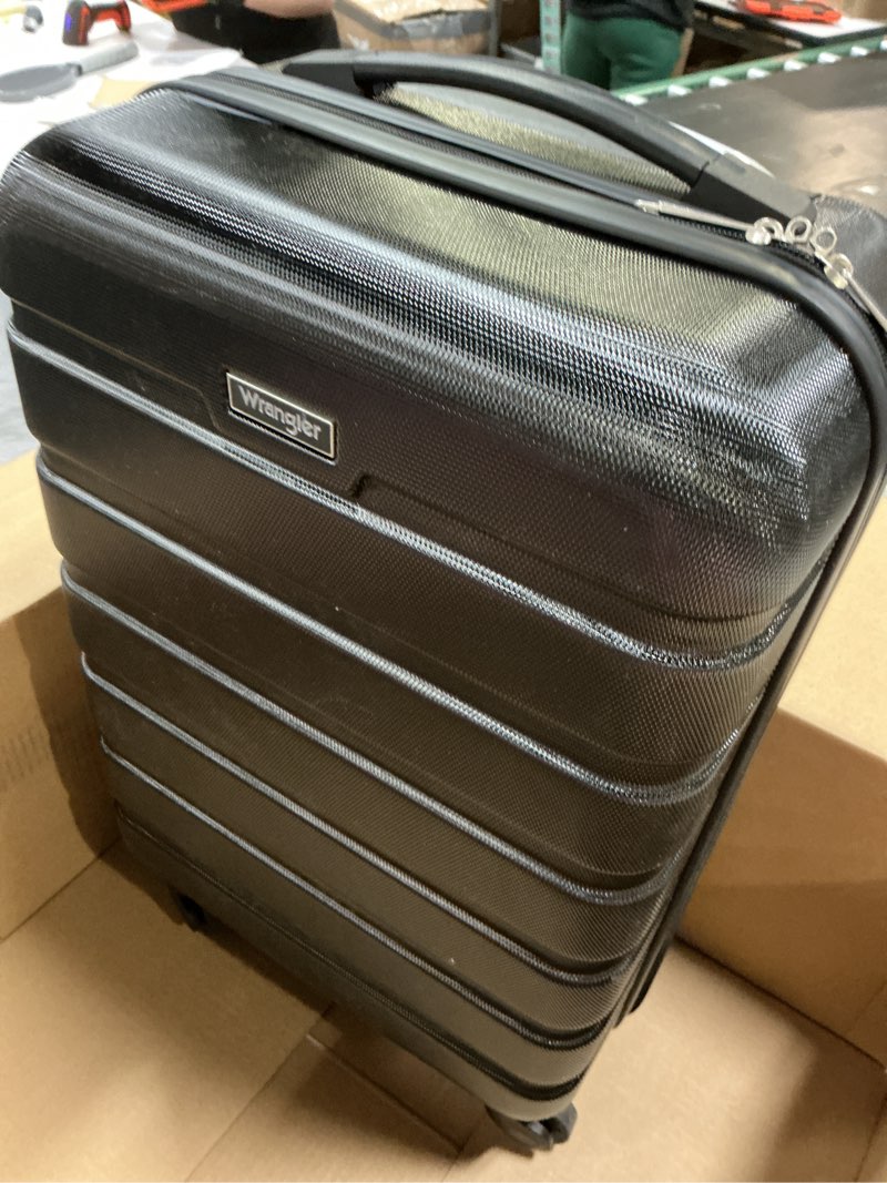 Condition photo showing Good Condition for Wrangler 20" Spinner Carry-On Luggage, Black