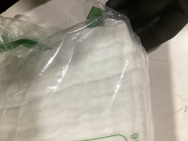 Condition photo showing As Is for 100% cotton muslin blanket large 50" x 70", 6 layers breathable and lightweight cotton blankets for bed and couch, quilt bedspread, gauze throw for adults, white 02 - white large throw(50" x 70")