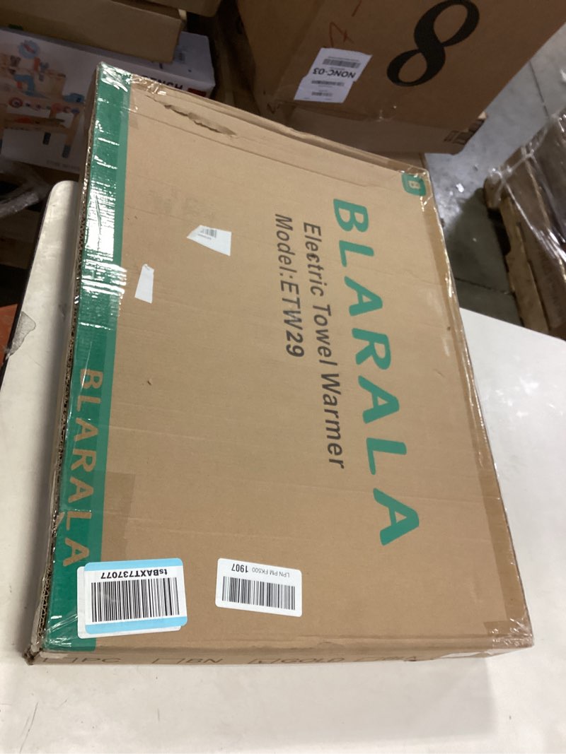 Condition photo showing New/Like New for Heated Towel Racks for Bathroom, Wall Mounted Electric Towel Warmer Racks with Timer & Temperature Control, 4 Bar Stainless Steel Towel Heater for Bathroom, Brushed Gold, Plug-in Round-brushed Gold 4 Bars