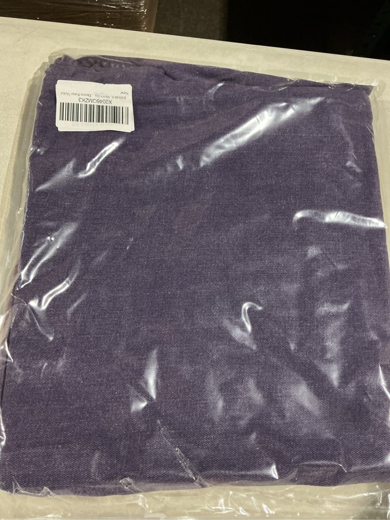 Condition photo showing New/Like New for EMMIOL Baggy Jeans Men Wide Leg,Y2k Hip Hop Skater Denim Cargo Pants Casual Loose Fit,Relaxed Long Trousers Violet Small