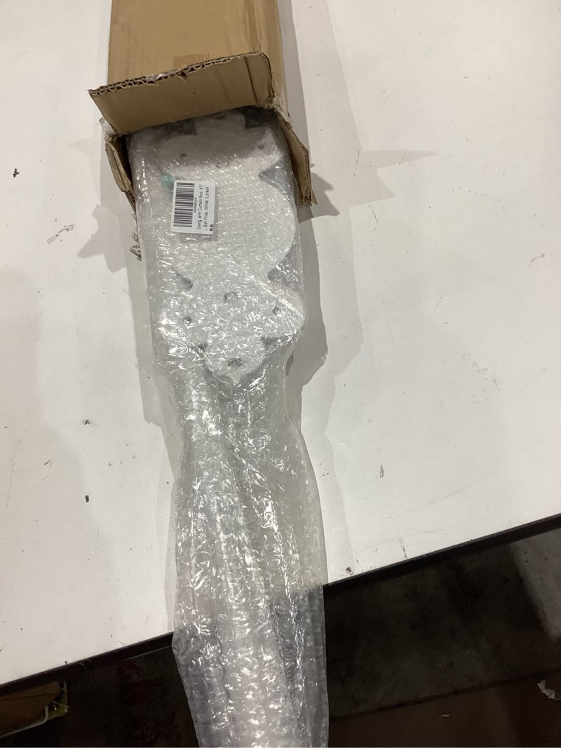 Condition photo showing Good Condition for swing arm curtain rod, 47'' long, 1.1'' diameter, rotate about 180 degrees, detachable ball finial, white, 1 piece 47.2in white