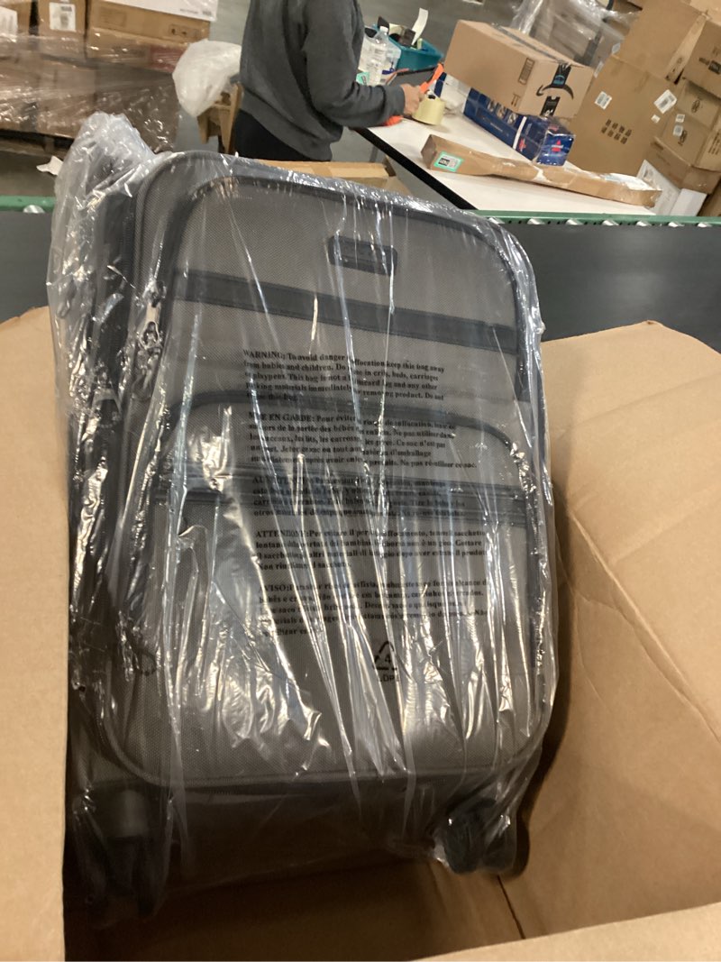 Condition photo showing Good Condition for KROSER Softside Expandable Carry On Luggage with Spinner Wheels & Built-in TSA Lock, Durable Suitcase Rolling Luggage with USB Port, Carry-On 20-Inch, Grey