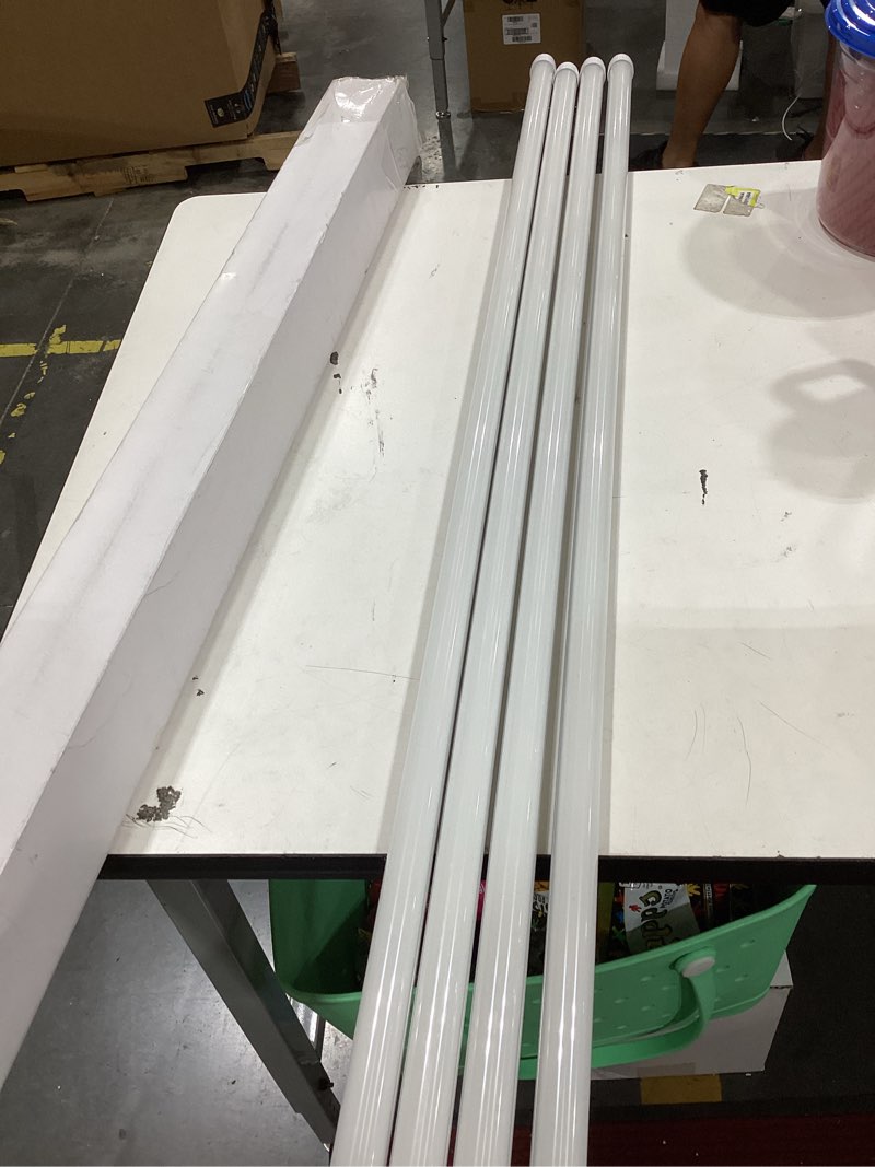 Condition photo showing Good Condition for jesled 4 pack t8 led tube lights 4ft, fluorescent replacement, 48 inch, 14w, 2450lm,4000k, single or double end power, type a+b, plug and play or ballast bypass, frosted 4000k 4p