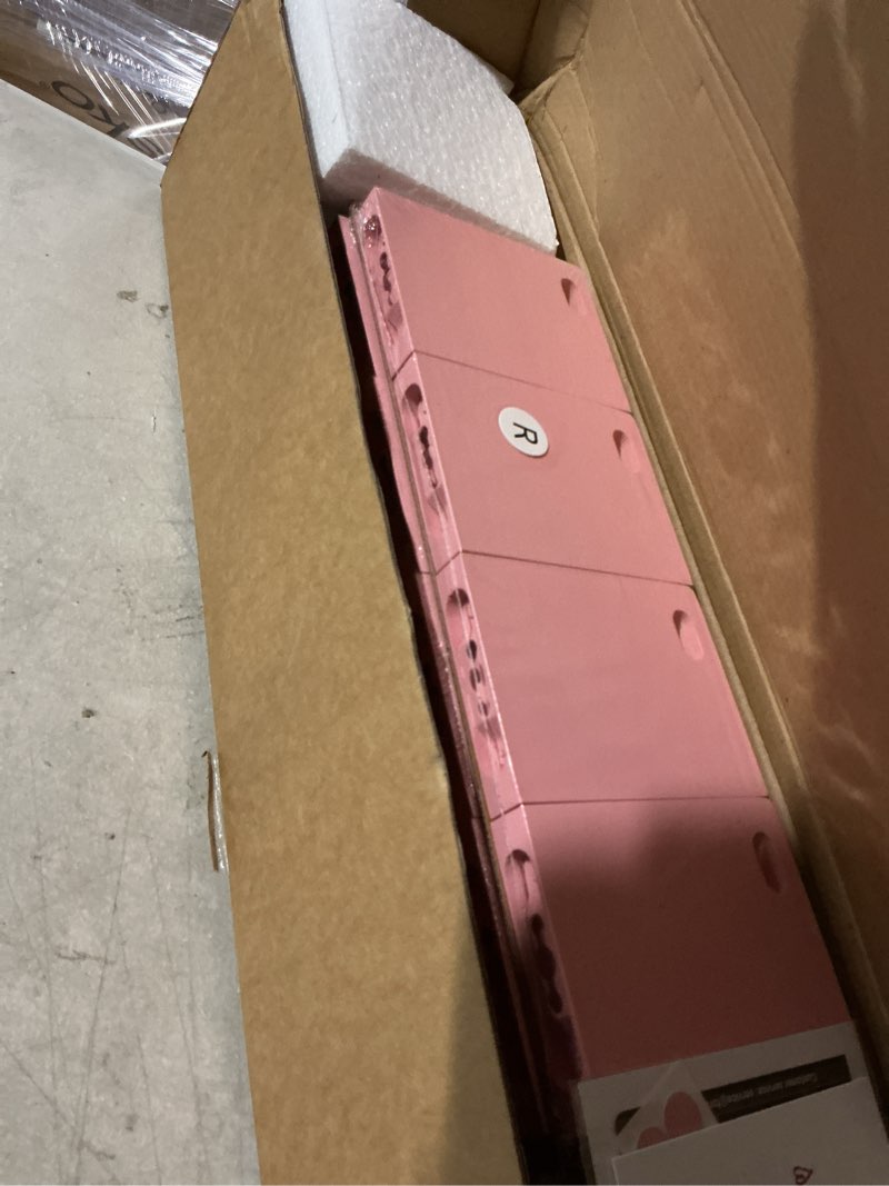 Condition photo showing Good Condition for Forbena Large Pink Kids Book Shelves for Girls Room Wall Set of 4, Floating Nursery Book Shelf for Baby Girl Deocr, 24 Inches Long Wall Mounted Bookshelf for Toddler Kid Child Teens Bedroom (Pink) 23.6 Inch 3. Pink