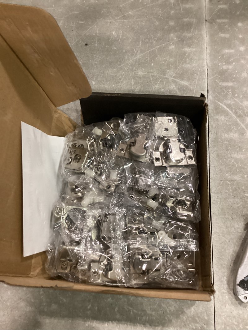 Condition photo showing New/Like New for chibery 30 pack 1" overlay 4d soft close concealed hinges for face frame door, adjustable closing speed, smooth slow self close hinges, satin nickel, 105° open angle stainless steel cabinet hinges 1 inch overlay 30 pack
