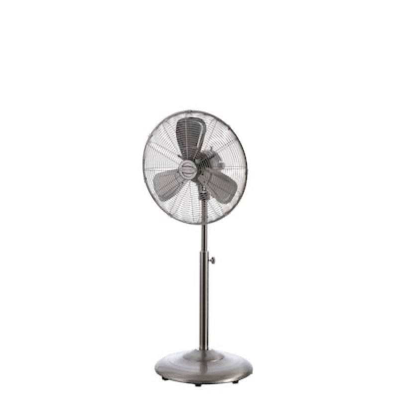 utilitech 16-in 120 -volt 3 -speed high velocity indoor brushed nickel oscillating pedestal fan