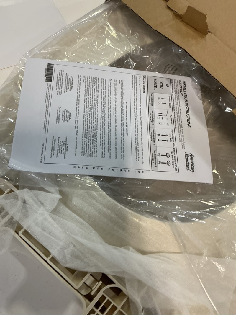 Condition photo showing Good Condition for american standard 5257a65mt.021 cardiff slow-close elongated front toilet seat, bone bone modern