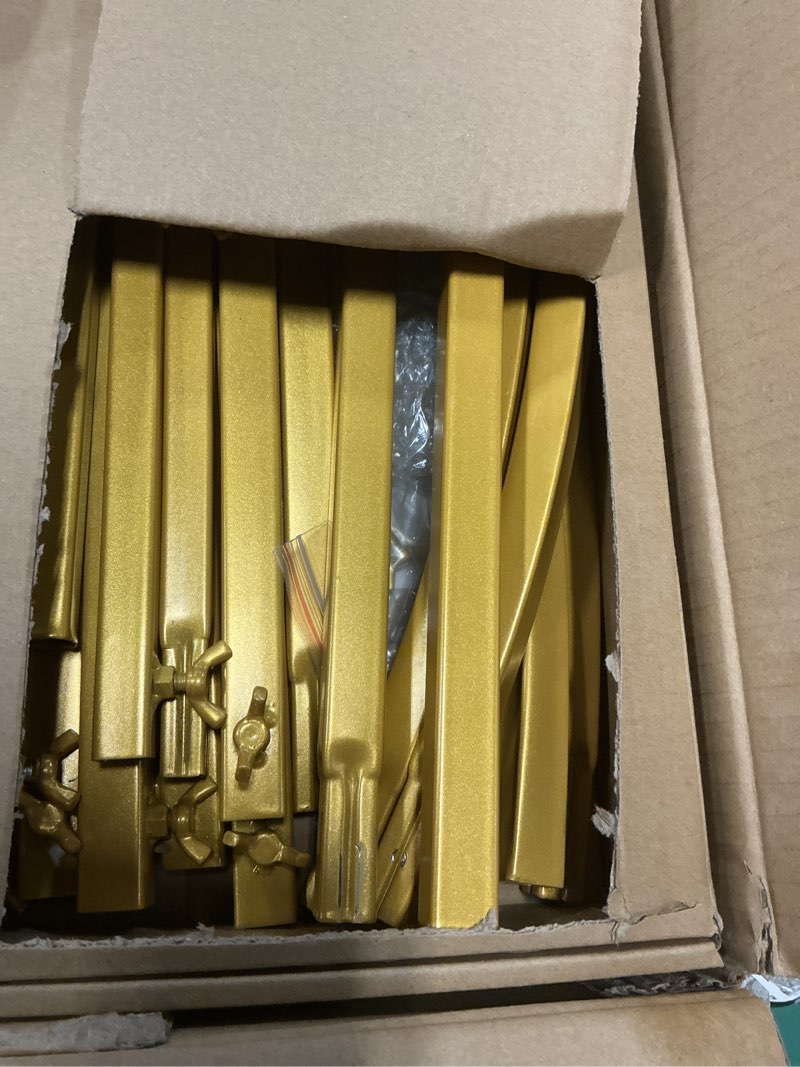 Condition photo showing Good Condition for Wokceer Wedding Arch Backdrop Stand 7.2FT, 6.6FT, 6FT Set of 3 Gold Metal Arch Backdrop Stand for Wedding Ceremony Baby Shower Birthday Party Decor 7.2FT, 6.6FT, 6FT Gold