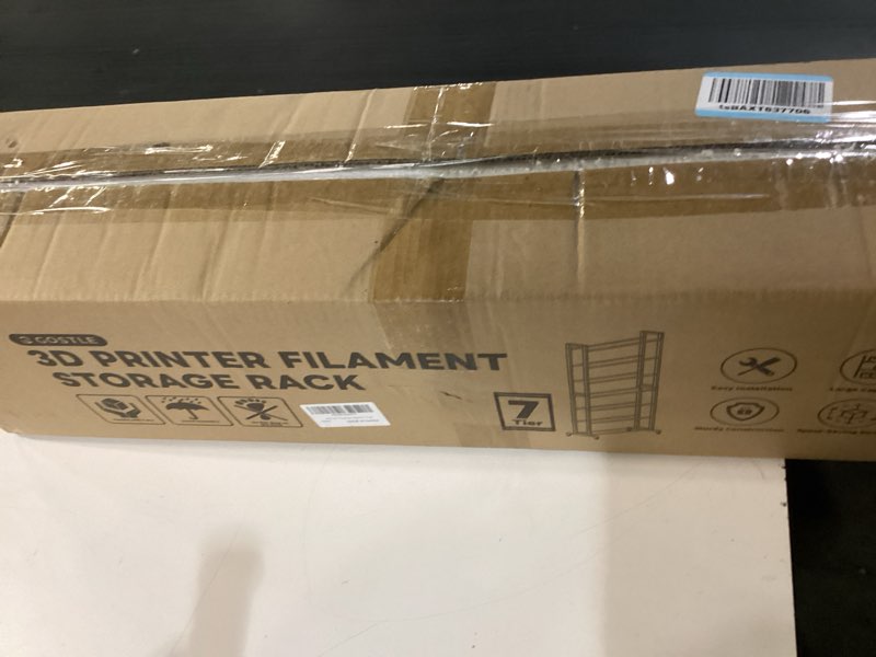 Condition photo showing New/Like New for 3d printer filament storage rack, heavy-duty 7-tier organizer for 3d printing spools, large capacity holder for 3d printing rolls