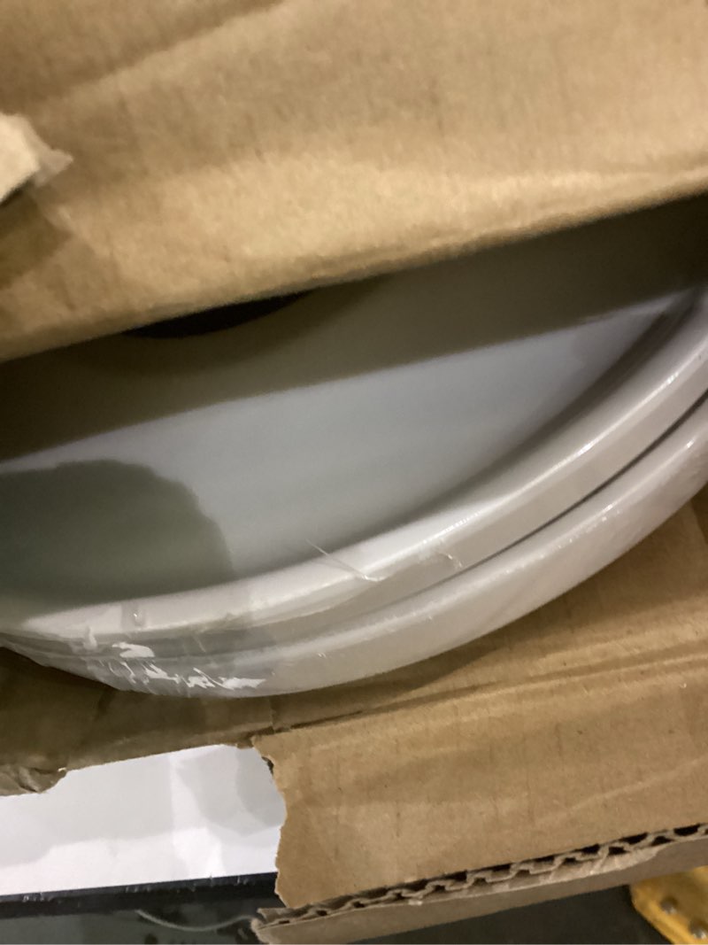 Condition photo showing New/Like New for Toilet Seat Cover Elongated Toilet Seat,PP Quick Release Flat Lid Toilet Seat Elongated Easy Remove Easy Clean for Bathroom Renovation Family Apartment Guest Restroom White elongated full flat toilet seat