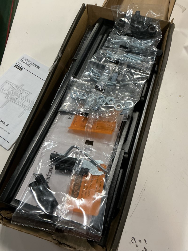 Condition photo showing New/Like New for pipishell tv wall mount for 26-74 inch led lcd oled 4k tvs up to 99lbs, full motion tv mount bracket articulating swivel extension tilting leveling max vesa 400x400mm, fits 12/16 inch wood studs 26-74 inch tvs