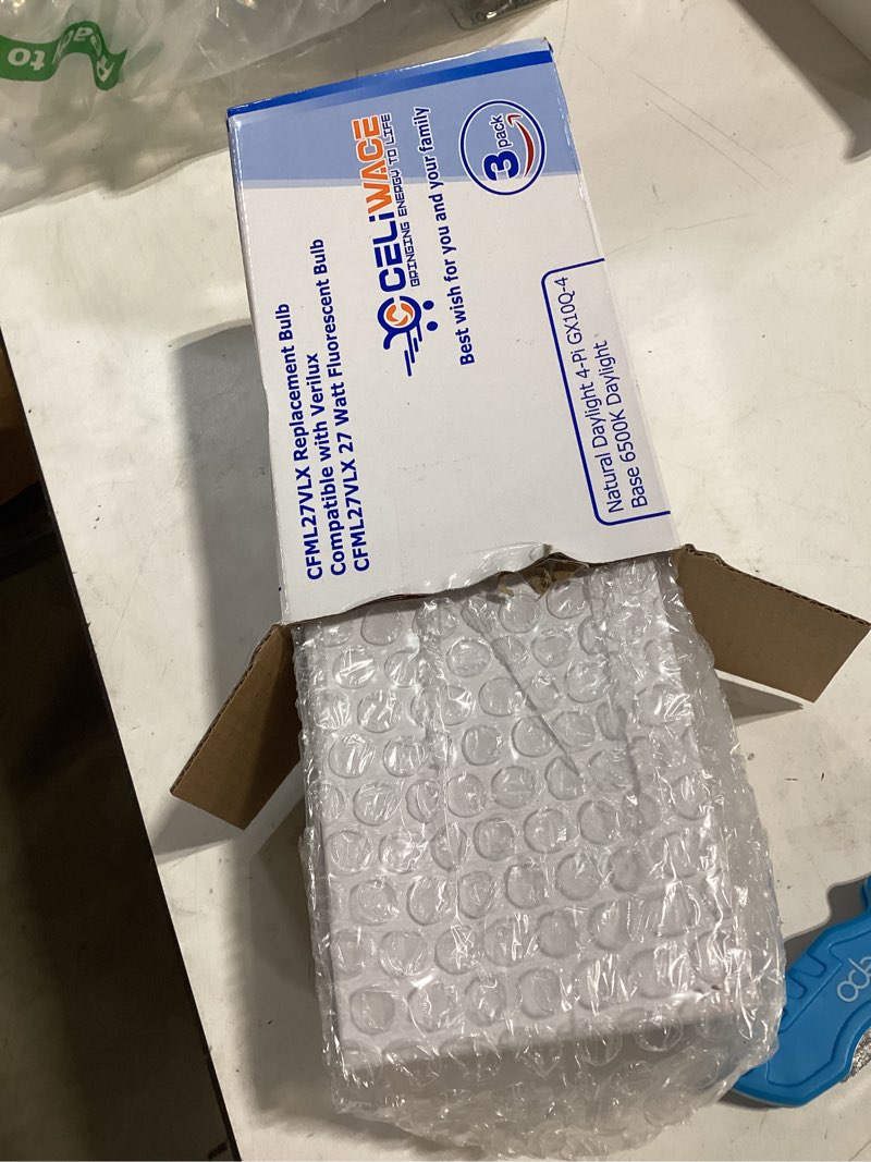 Condition photo showing Good Condition for celiwace cfml27vlx replacement bulb for verilux cfml27vlx 27 watt fluorescent bulb, natural daylight,4-pin gx10q-4 base, 6500k daylight, 3 pack