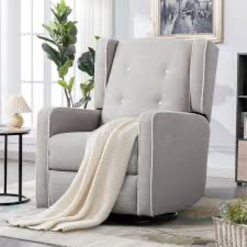 27.6" Wide Classic Upholstered Push Back Recliner with Wing Back