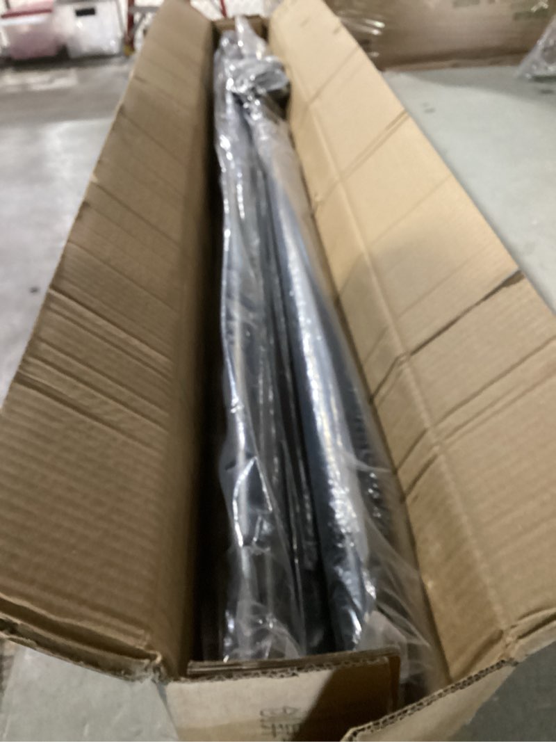 Condition photo showing Good Condition for tension curtain rod 51-165in(4.25-13.75ft), extra long outdoor curtain rod no drilling for window or bathroom patio, adjustable spring shower rod, easy to install never rust, rod diameter 1.26in-black black 51''-165''