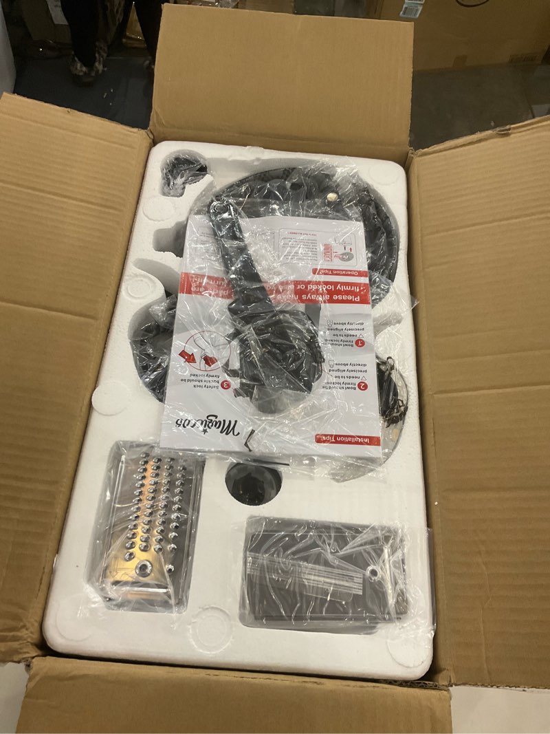 Condition photo showing New/Like New for Magiccos stainless steel food processor with built in drawer