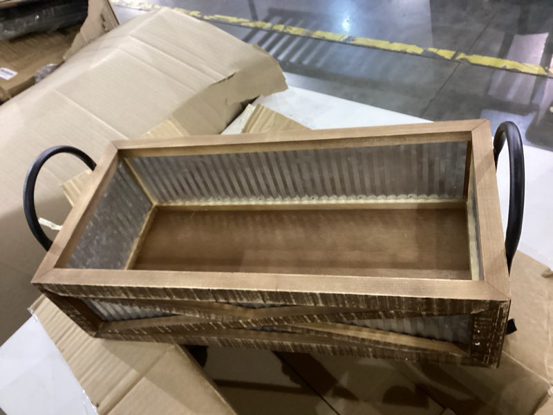 Condition photo showing Good Condition for Autumn Alley Farmhouse Toilet Paper Basket for Back of Toilet - Rustic Toilet Paper Holder, Organizer - Tank Topper Basket Holder, Farmhouse Rustic Bathroom Decor, Brown