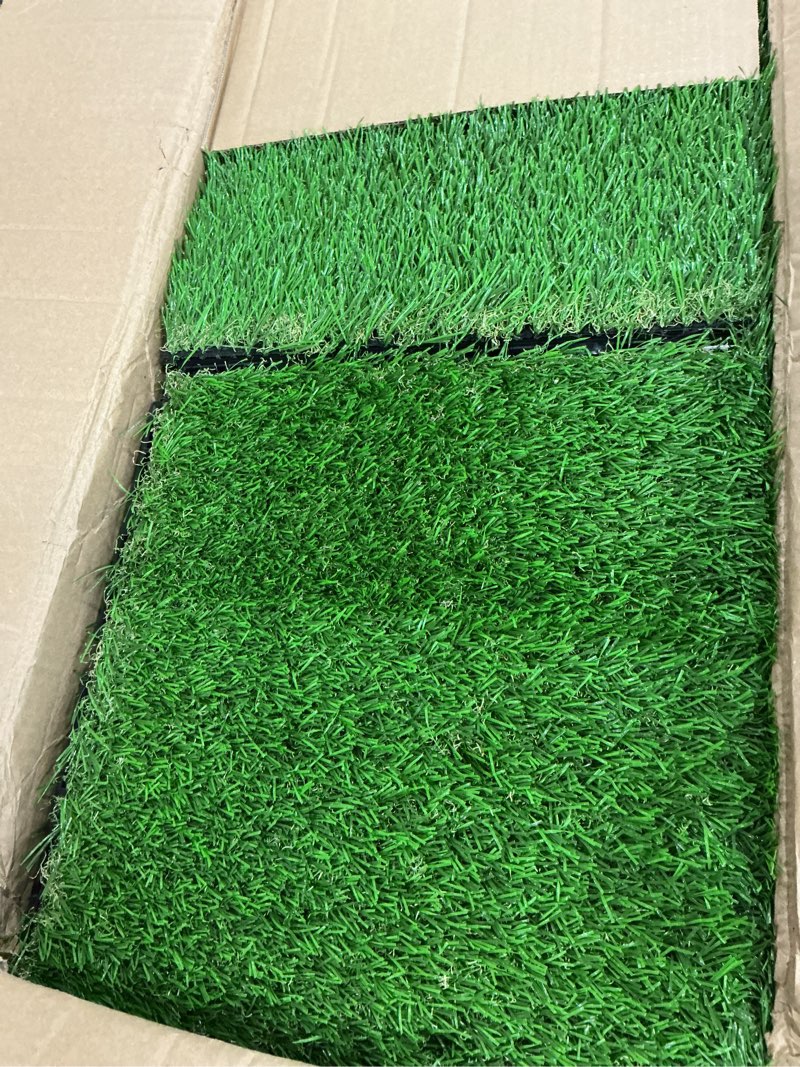 Condition photo showing New/Like New for windyun 72 pack artificial grass turf interlocking deck tiles 12" x 12" thick synthetic square fake interlocking turf self draining grass tiles for patio indoor outdoor floor decoration dogs pee pad