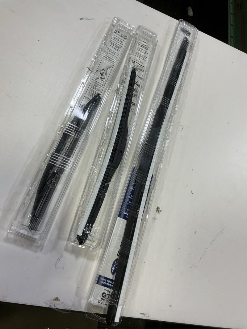 Condition photo showing Good Condition for Subaru 2019-2025 Forester Front & Rear Windshield Wiper Full Blade Set - SOA591U526, SOA591U516, SOA591R612 - Genuine OEM 3 pcs 