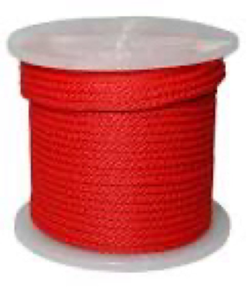 t.w evans cordage co. 98333 3/8-inch by 300-feet solid braid propylene multifilament derby rope, red