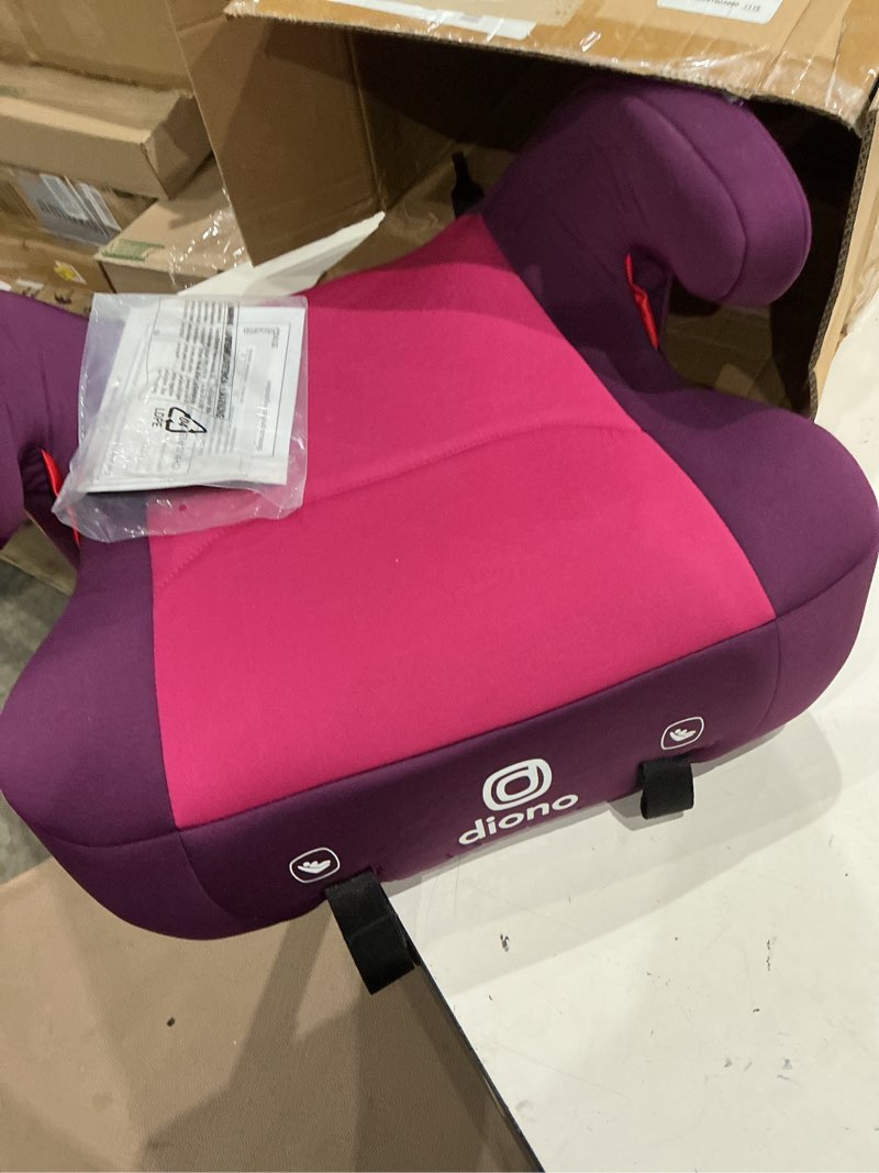 Condition photo showing Good Condition for diono solana 2 xl 2022, dual latch connectors, lightweight backless belt-positioning booster car seat, 8 years 1 booster seat, pink new! latch connect single pink
