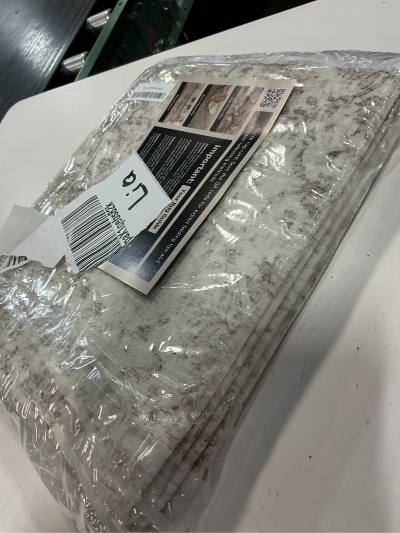 Condition photo showing Good Condition for fmfunctex 8x10 washable area rug beige vintage neutral distressed large non slip carpet for living room bedroom soft low pile indoor mat retro floral throw rug for dining room kitchen office nursery beige 8' x 10' (rectangular)