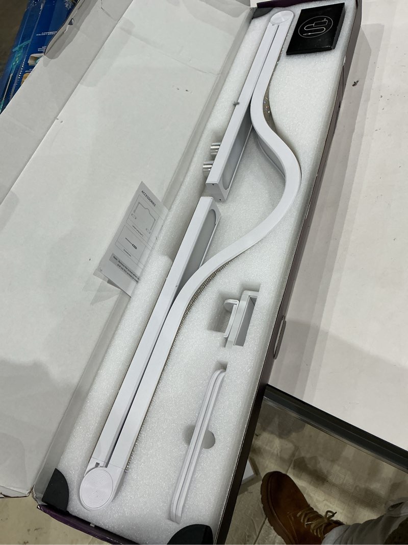 Condition photo showing Good Condition for yokilly arc half moon light: 34" shadow-free half moon light for desk salon - foldable led desk lamp with stepless brightness for manicurist (white)
