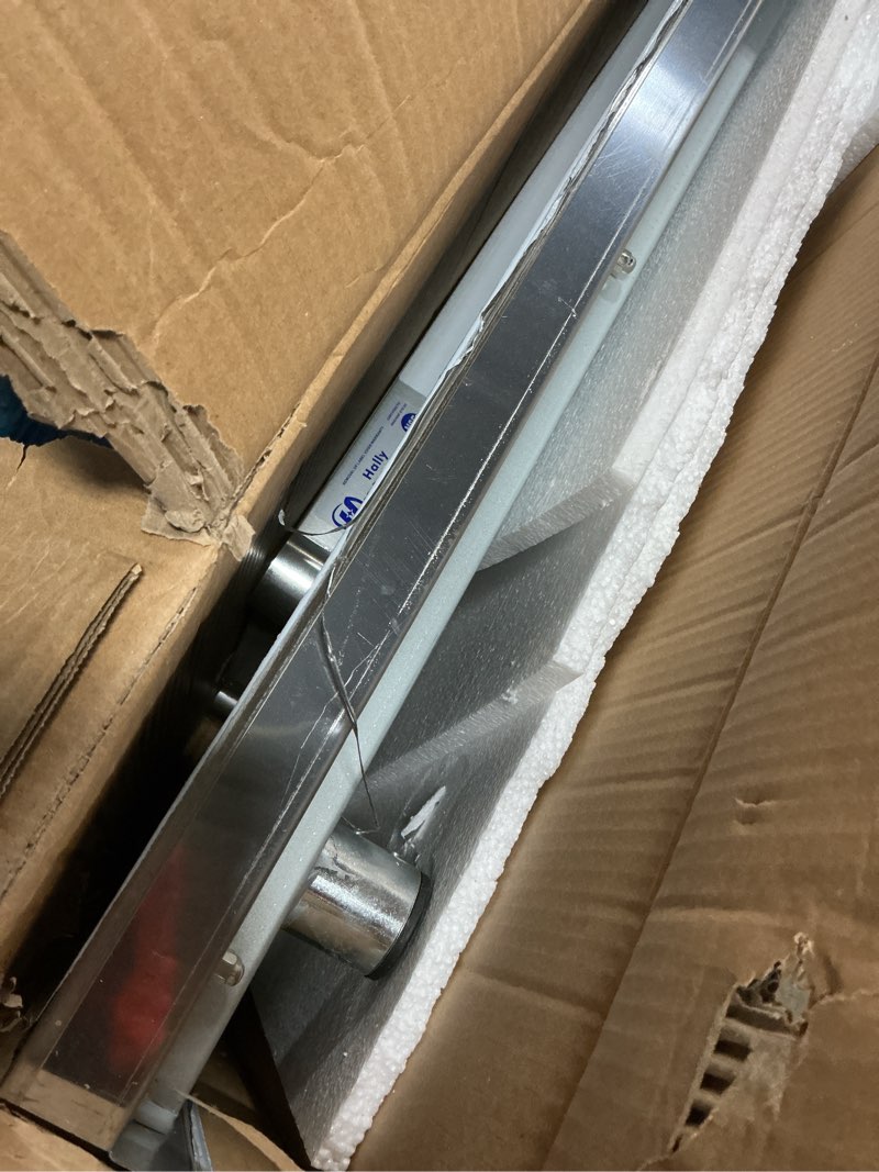 Condition photo showing Good Condition for Hally Stainless Steel Table for Prep & Work 24 x 48 Inches, NSF Commercial Heavy Duty Table with Undershelf and Backsplash for Restaurant, Home and Hotel 24''x48''