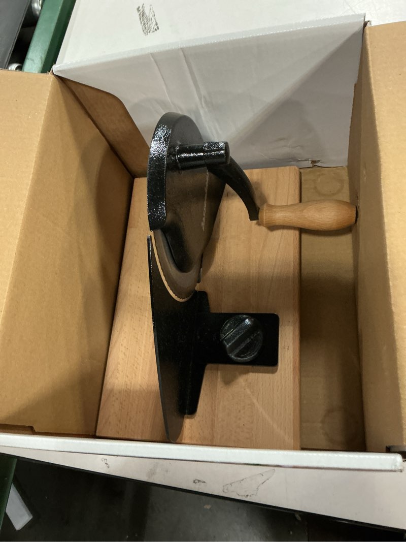 Condition photo showing New/Like New for Zassenhaus Original Classic Adjustable Bread Slicer for Uniform Slices - Bread Slicer for Homemade Bread - 18/8 Stainless Steel Blade Sourdough Cutter - Black, 11.75" x 8" 11.75-Inch by 8-Inch Black