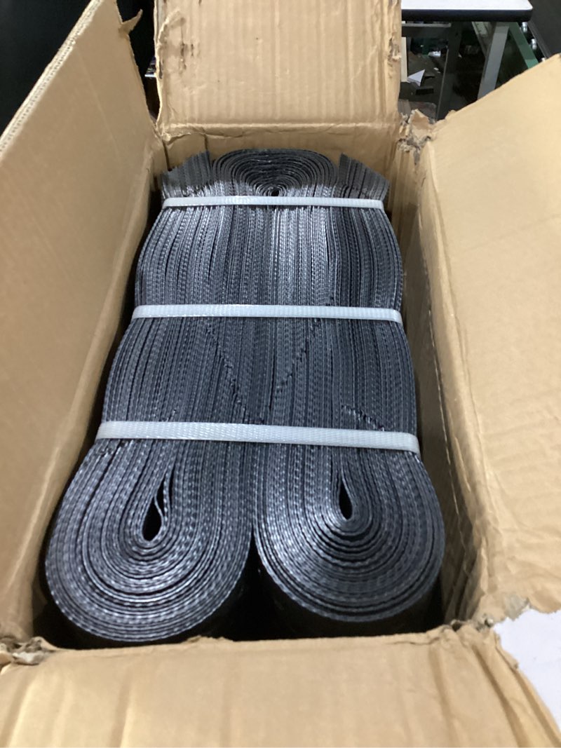 Condition photo showing New/Like New for geo ground grid 49.5x4 ft, 4" depth gravel driveway grid 1885 lbs per sq ft load, geogrid gravel retainer with connectors and stakes for diy patio walkway slope grass pathway shed base & parking lot 4 in depth 4 x 49.5ft
