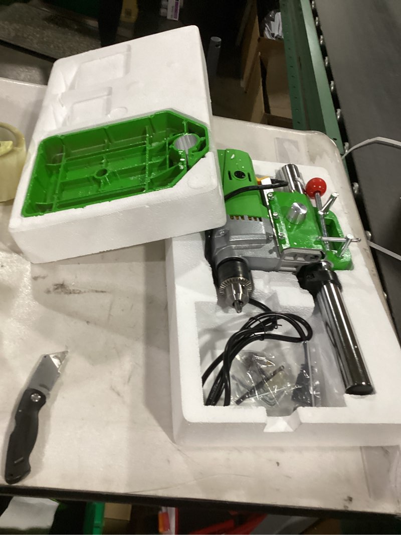 Condition photo showing As Is for DOMINTY Bench Drill Stand 710W Mini Electric Bench Drilling Machine Drill Chuck 1-13mm for Hand Drill