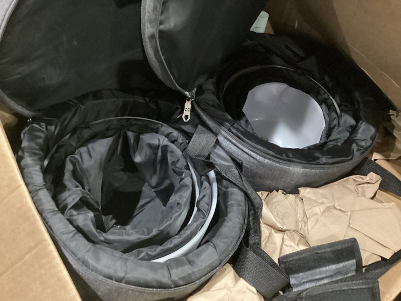 Condition photo showing Good Condition for cvnc 432hz 6-12 inch set of 7 pcs frosted chakra quartz crystal singing bowls for sound healing with 2 pcs travel carry case bag 6-12" 432hz white set with bags