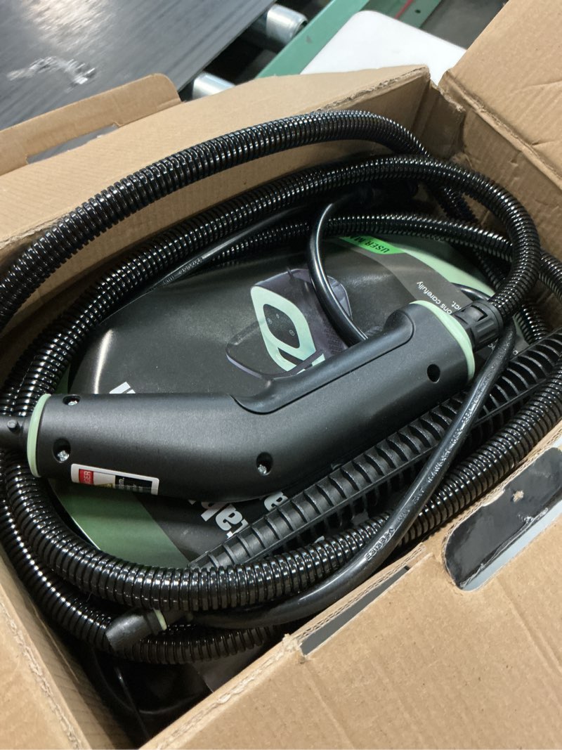 Condition photo showing As Is for Steam Cleaner, Portable Steamer for Cleaning with 16pcs Accessories, 6-Level Adjustable, 15s Heat-Up, Handheld Steam Cleaner for Home for Tile, Grease, Dirt, Grout, Car Detailing, Green