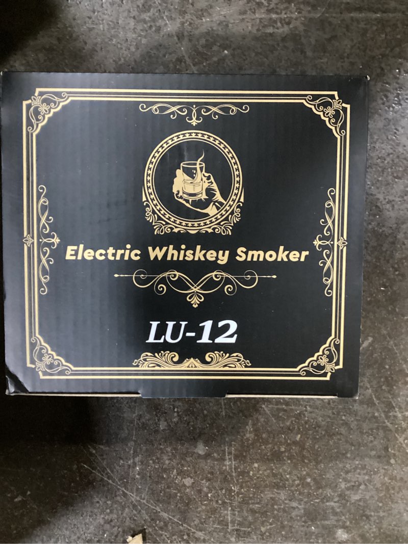 Condition photo showing As Is for Electric Whiskey Smoker Kit with 6 Wood Chips, Portable Cocktail Smoker, Rechargeable Drink Infuser for Whiskey, Bourbon, Rum, Old Fashioned, Home Bar Accessories, Gift for Men, Dad, Whiskey Lovers