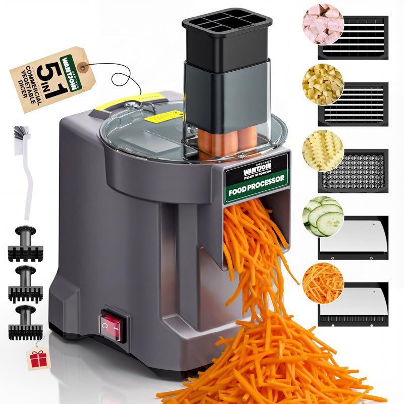 5-in-1 electric vegetable chopper, commercial vegetable slicer food processor veggie food dicer with
