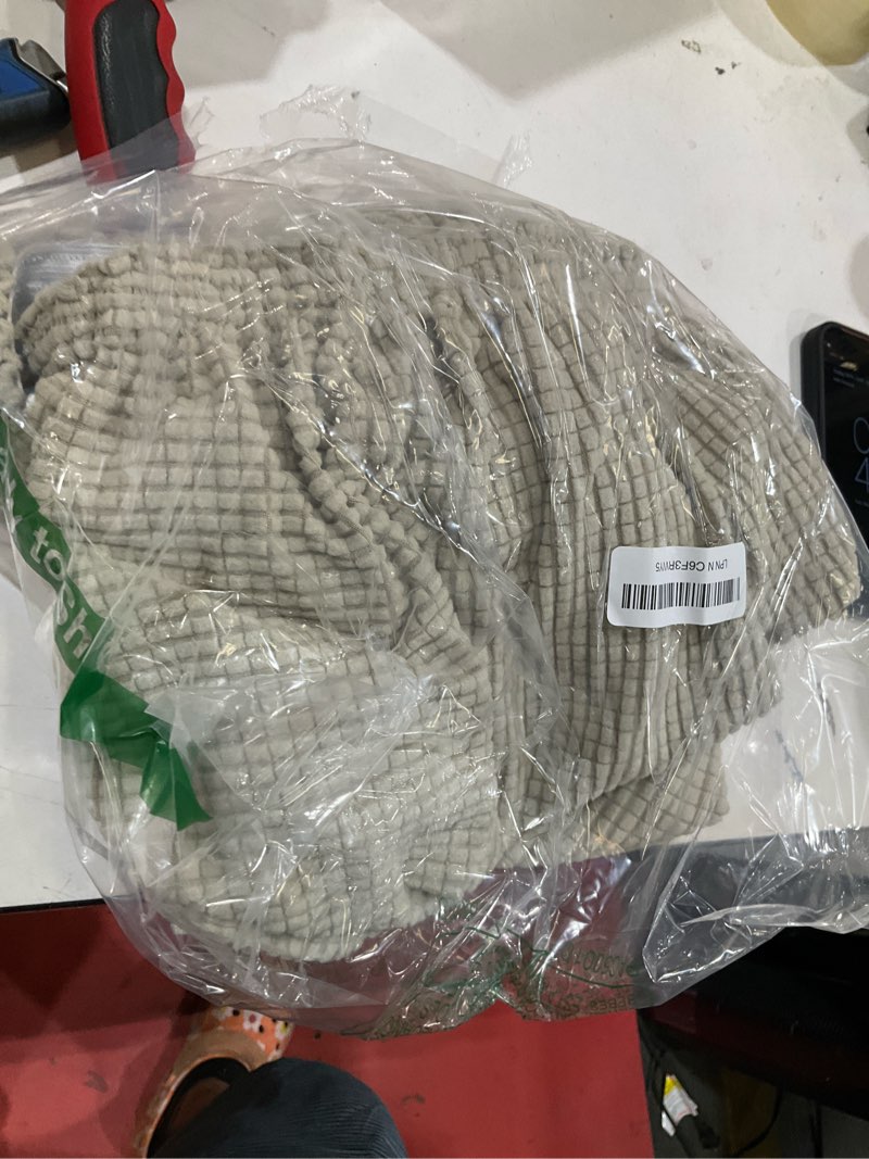 Condition photo showing Good Condition for h.versailtex super stretch individual seat cushion covers sofa covers couch cushion covers slipcover sets thick jacquard textured twill fabric (1 piece chair cushion cover, island fossi) island fossi 1 cushion chair